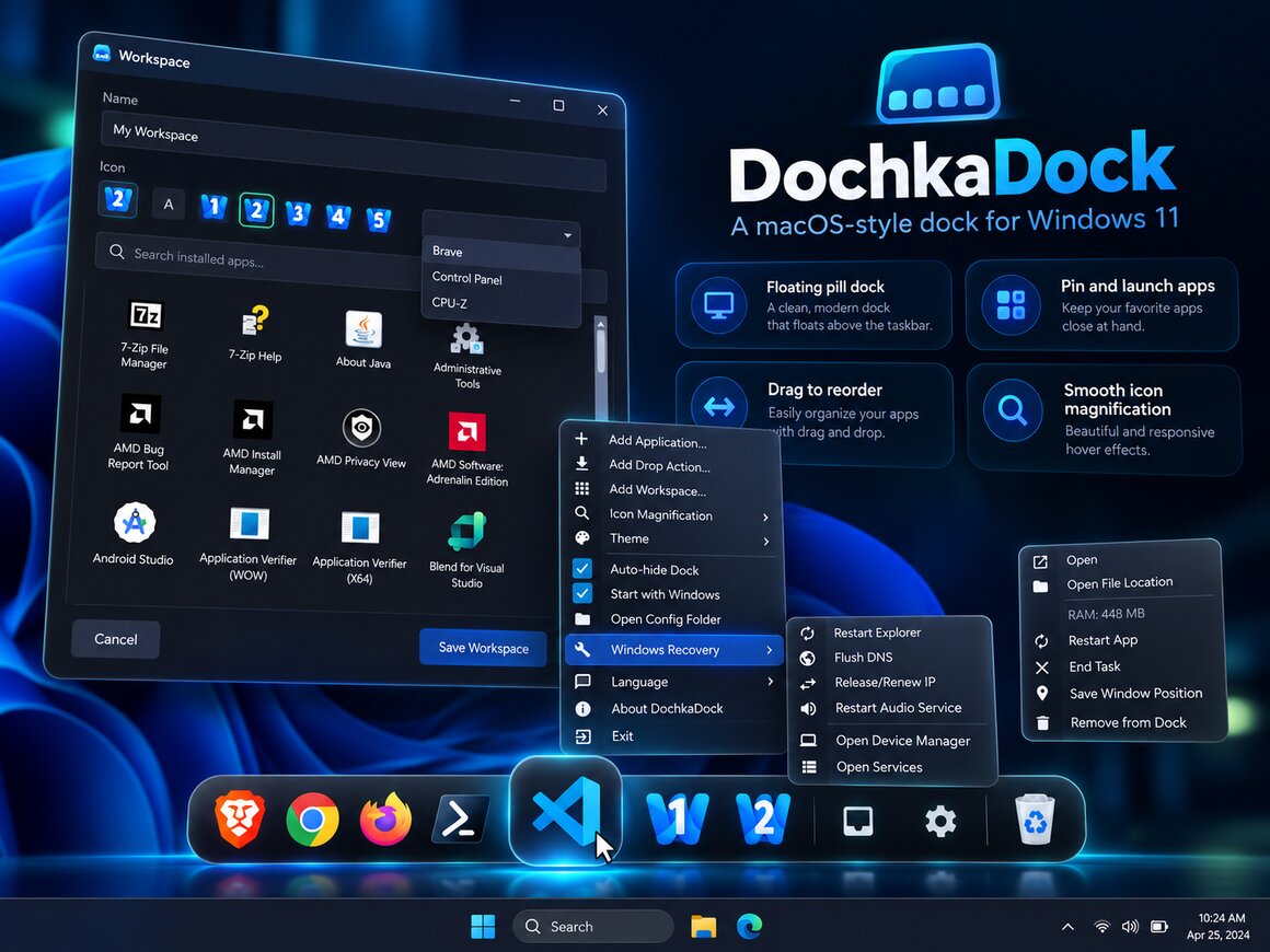 DochkaDock screenshot